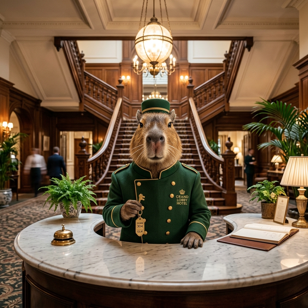 Capybara Concierge du Grand Hôtel